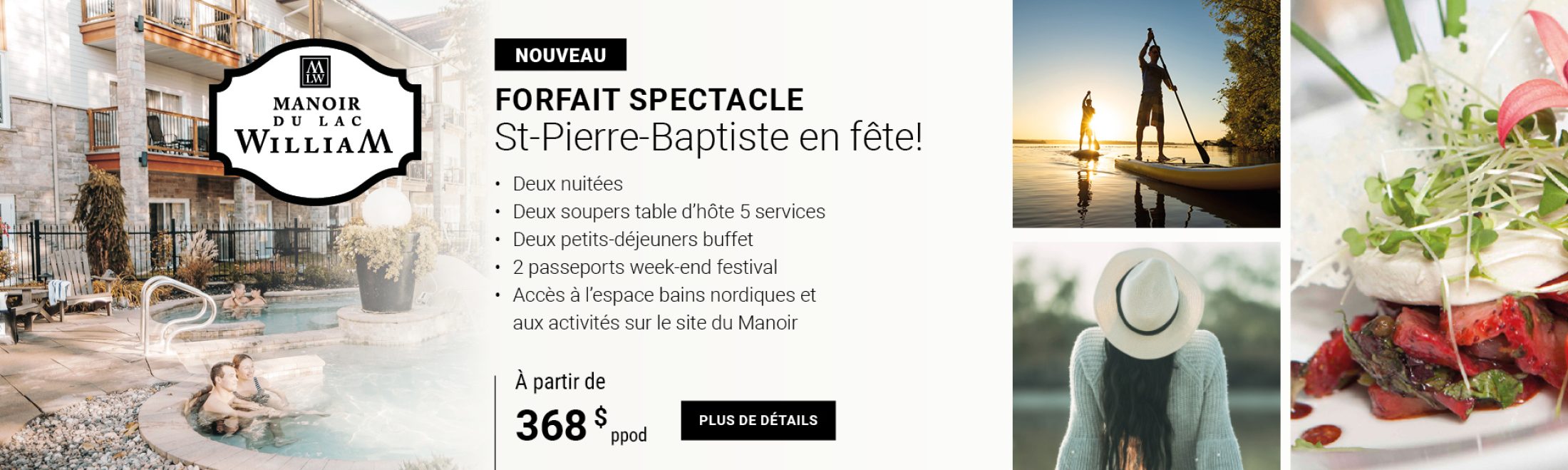 Publicité du Manoir du lac William